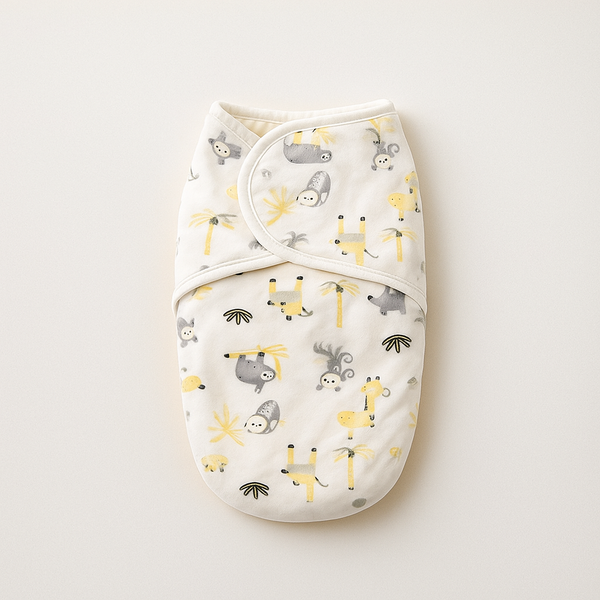 SUNSHINE BABY WINTER SWADDLE MULTI ANIMALS OFFWHITE  0-3M