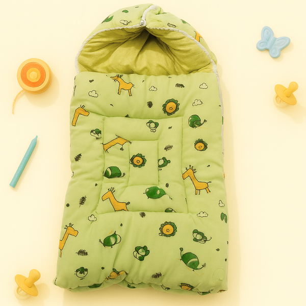 SUNSHINE BABY SLEEPING BAG ANIMALS GREEN
