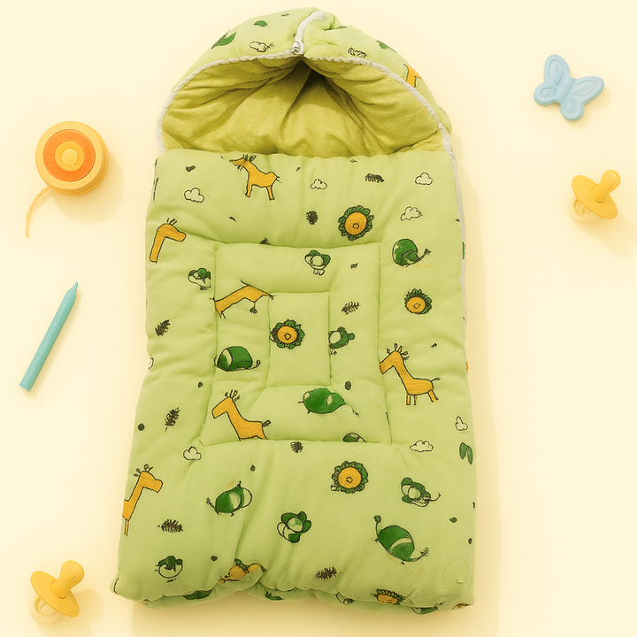 SUNSHINE BABY SLEEPING BAG ANIMALS GREEN