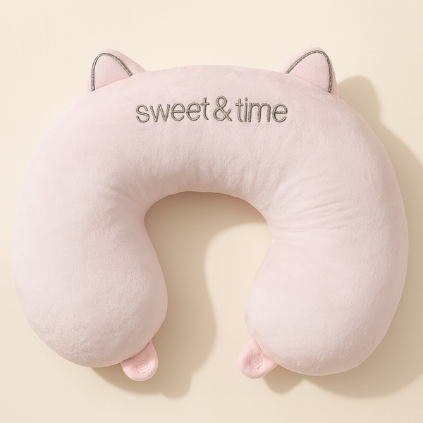 SUNSHINE BABY U-SHAPED NECK PILLOW BEAR SWEET TIME PINK