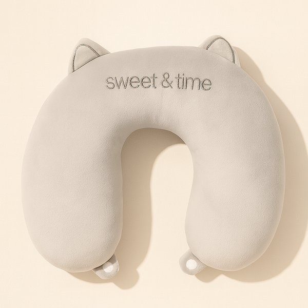 SUNSHINE BABY U-SHAPED NECK PILLOW BEAR SWEET TIME GREY