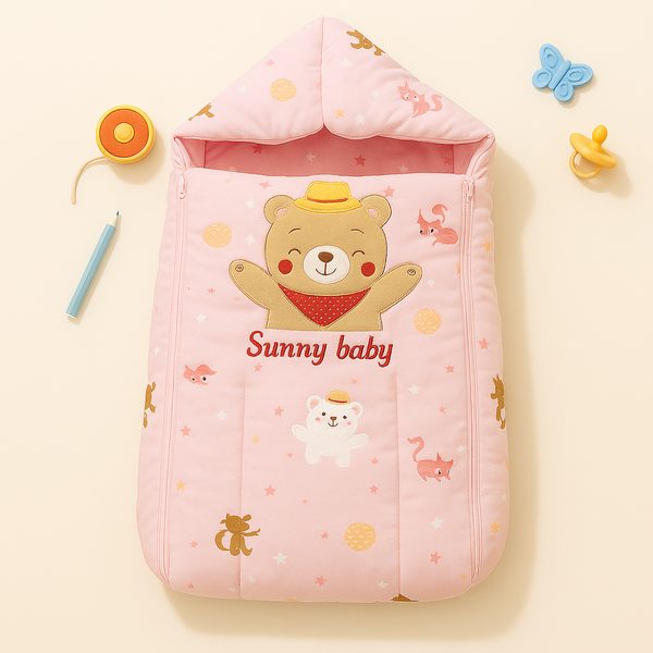 SUNSHINE BABY SLEEPING BAG BEAR PINK (BBL Y6733)