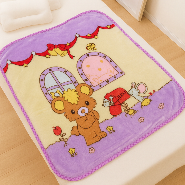 SUNSHINE BABY BLANKET DOUBLE PLY PURPLE (100X100CM)