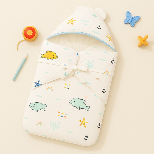 SUNSHINE BABY SLEEPING BAG DOLPHIN WHITE