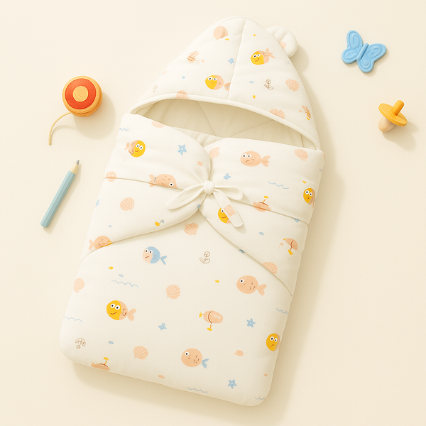 SUNSHINE BABY SLEEPING BAG FISH WHITE