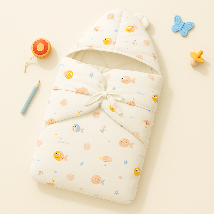 SUNSHINE BABY SLEEPING BAG FISH WHITE