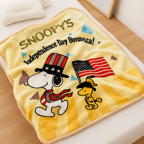 SUNSHINE BABY BLANKET DOUBLE PLY INDEPENDENCE DAY YELLOW (100X100CM)