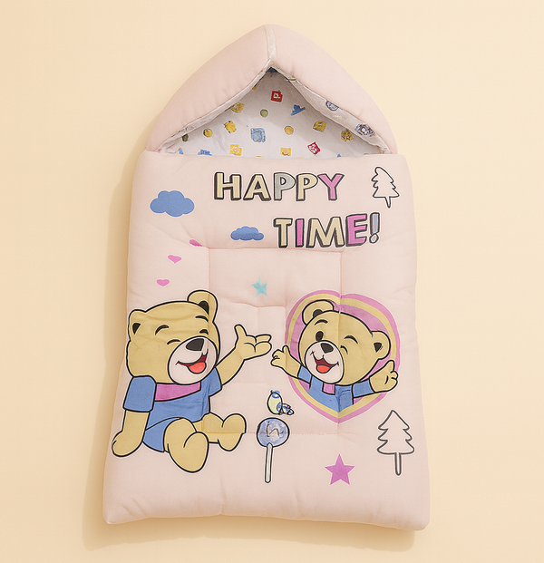 SUNSHINE BABY CARRY NEST BEAR & CARS PINK