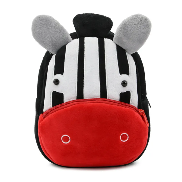 Baby Character Plush Backpack Zebra Black - Sunshine