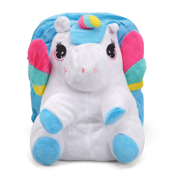 Baby Character Plush Backpack Unicorn Blue - Sunshine