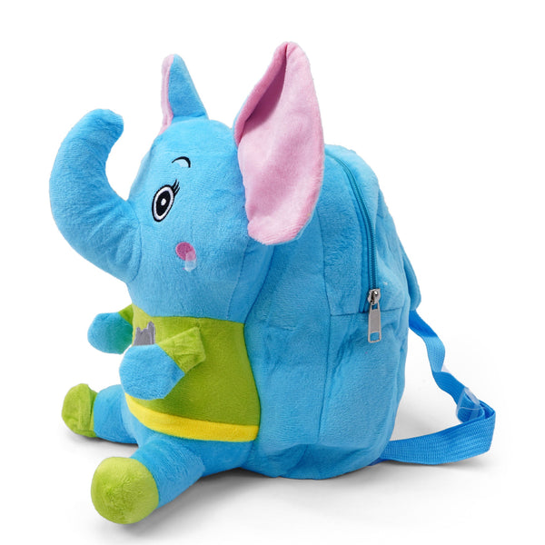 Baby Stuffed Toy School Bag Elephant Blue - Sunshine