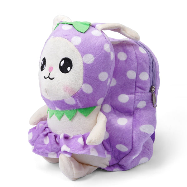 Baby Stuffed Toy School Bag Polka Purple - Sunshine