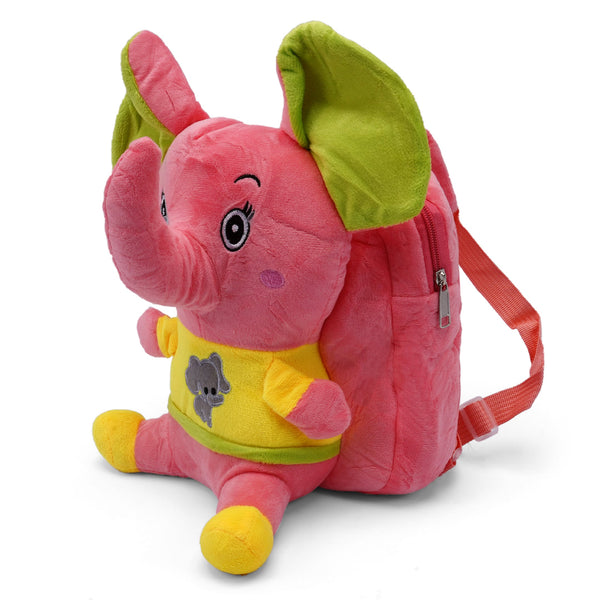 BABY STUFFED TOY SCHOOL BAG ELEPHANT LIGHT  PINK - SUNSHINE
