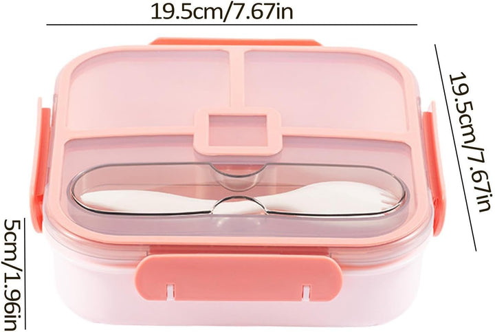 KIDS LUNCH BOX WITH FORK PEACH-SUNSHINE