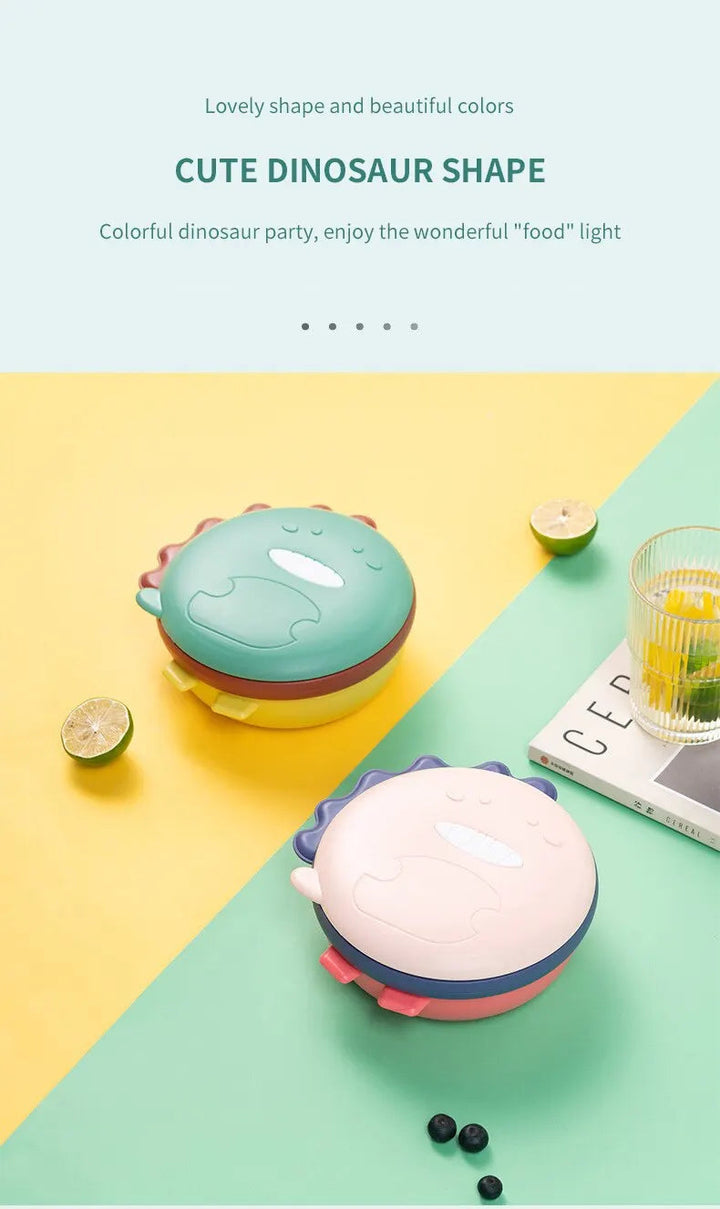 SUNSHINE KIDS DINO INSULATED DINNER BOWL YELLOW