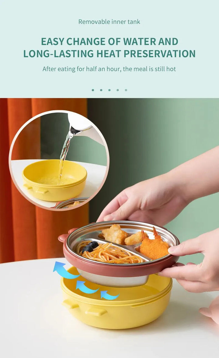 SUNSHINE KIDS DINO INSULATED DINNER BOWL YELLOW