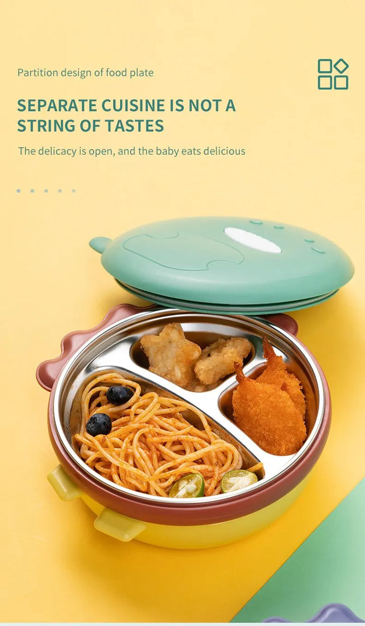 SUNSHINE KIDS DINO INSULATED DINNER BOWL YELLOW