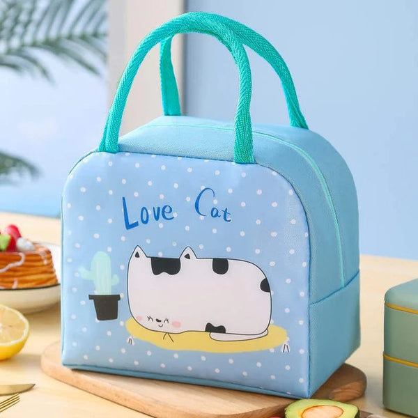 SUNSHINE INSULATED LUNCH BAG LOVE CAT SKY BLUE