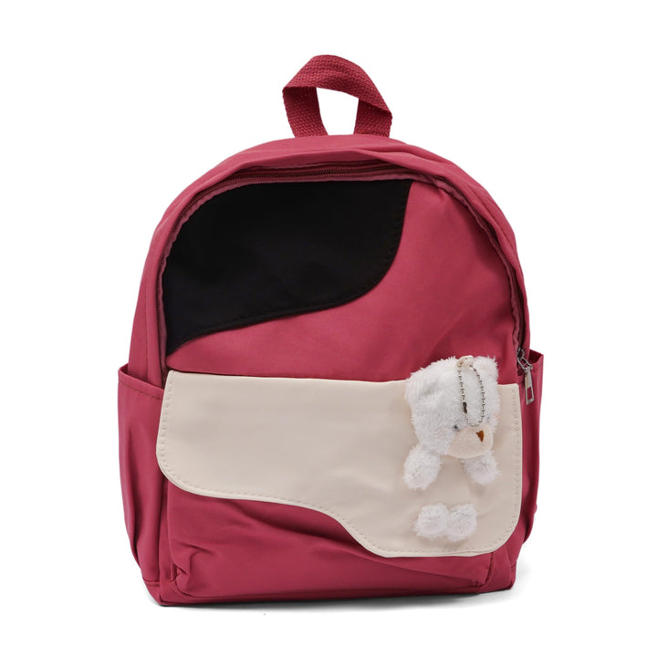 SUNSHINE KIDS SCHOOL BAG BEAR DARK MAROON & BLACK