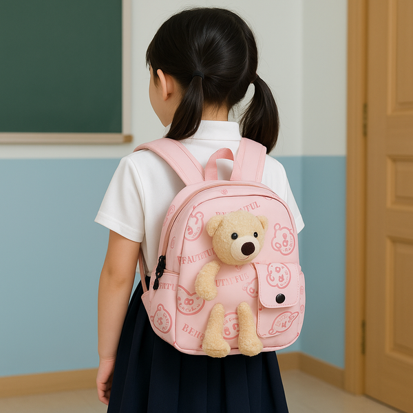 Girls School Bag Beautiful Bear Pink - Sunshine