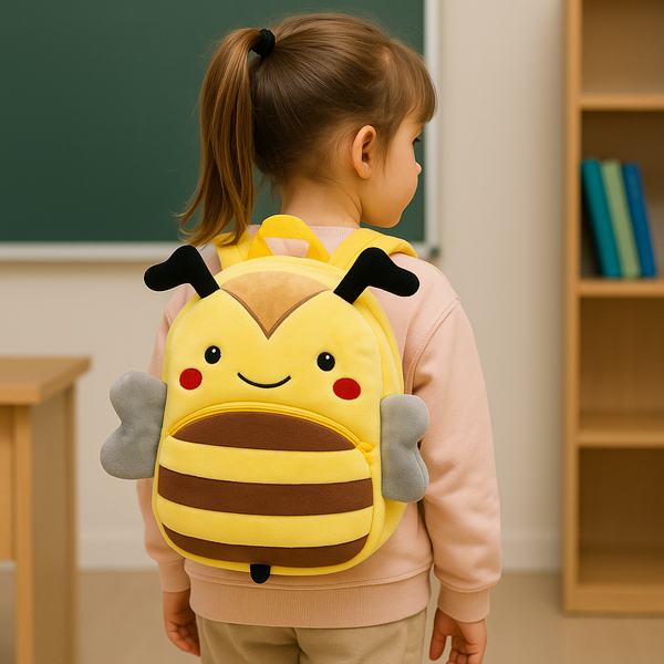 Baby Character Plush Backpack Bee Yellow - Sunshine
