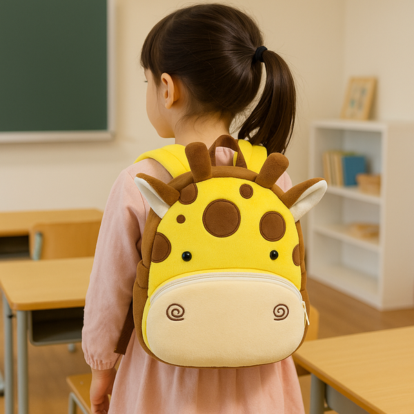 Baby Character Plush Backpack Giraffe Brown - Sunshine