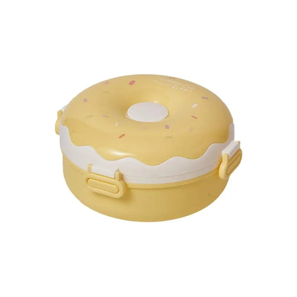 SUNSHINE KIDS LUNCH BOX PLASTIC DONUT YELLOW