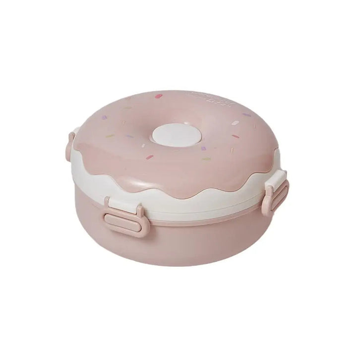 SUNSHINE KIDS LUNCH BOX PLASTIC DONUT PEACH