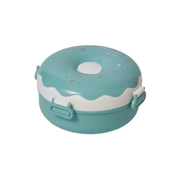 SUNSHINE KIDS LUNCH BOX PLASTIC DONUT SEA GREEN