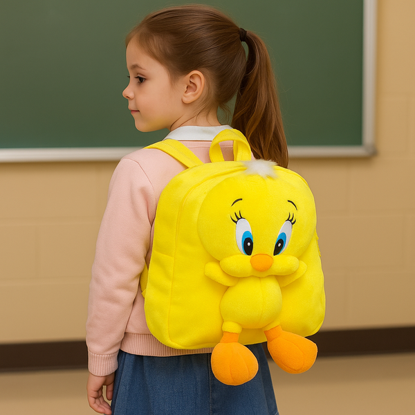 Baby Character Plush Backpack Tweety Yellow - Sunshine