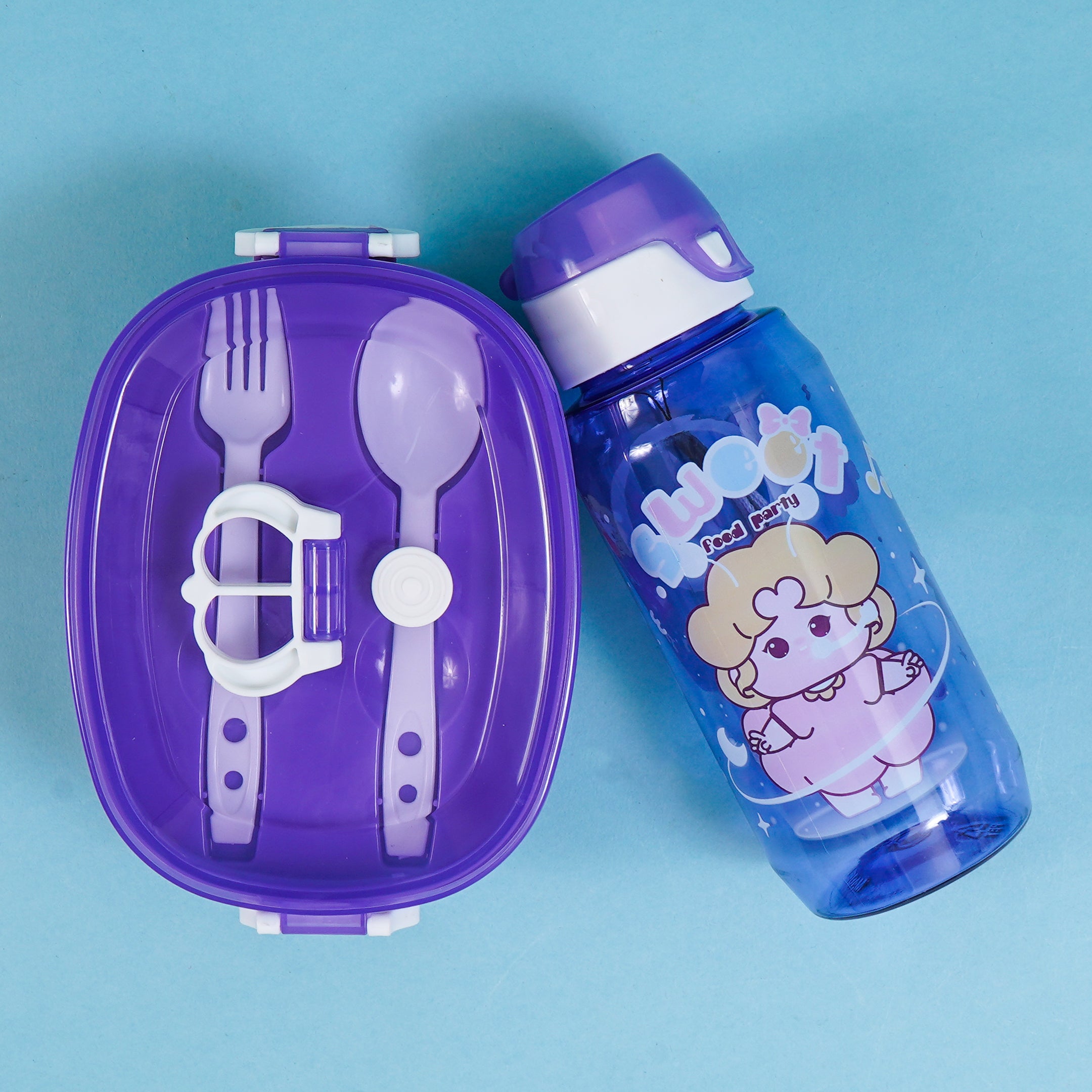 Kids Lunch Box & Water Bottle Set Purple - Sunshine – Baby Planet