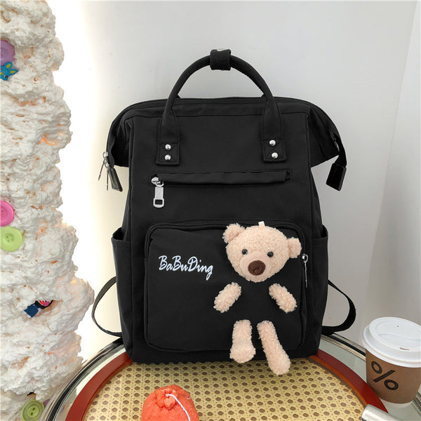 Baby Diaper Backpack Stuff Bear Black - Sunshine