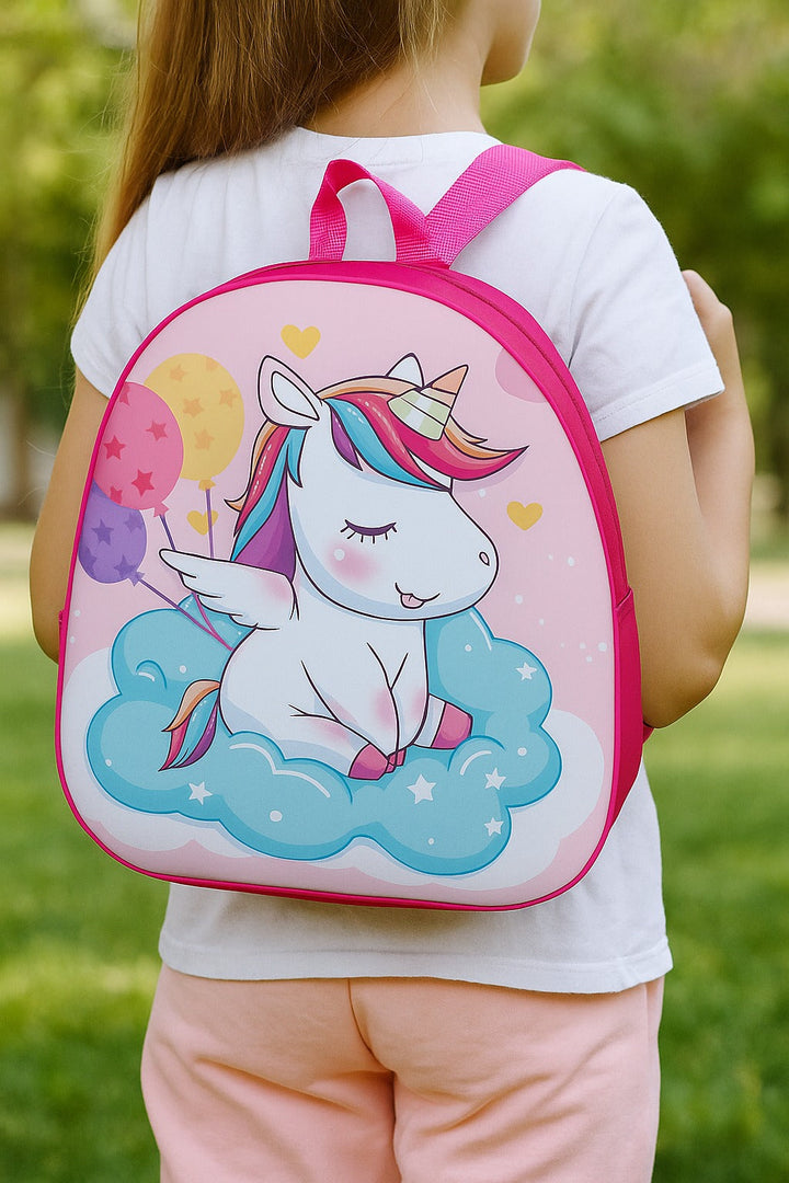 SUNSHINE BABY SCHOOL BAG BALLOON & UNICORN  PINK