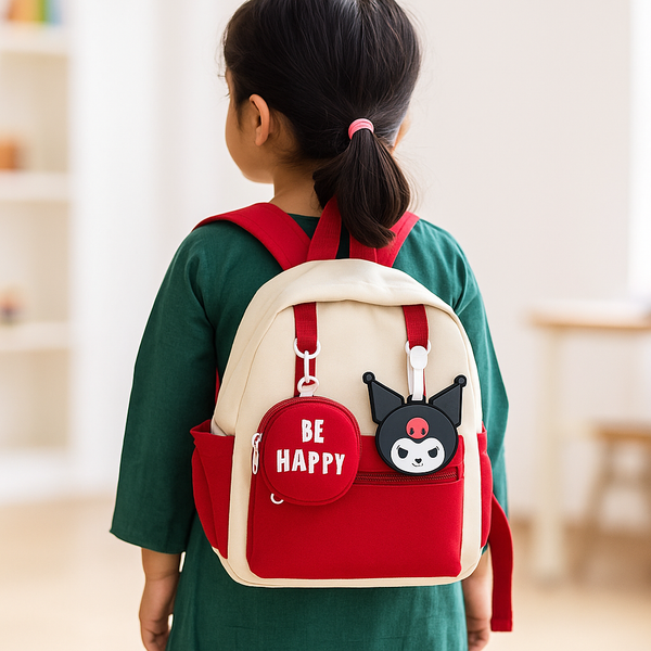Kids Mini Backpack Be Happy Red - Sunshine