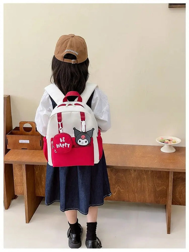 SUNSHINE KIDS SCHOOL BAG BE HAPPY RED