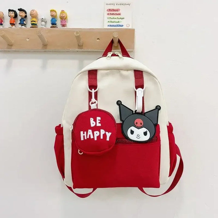 SUNSHINE KIDS SCHOOL BAG BE HAPPY RED