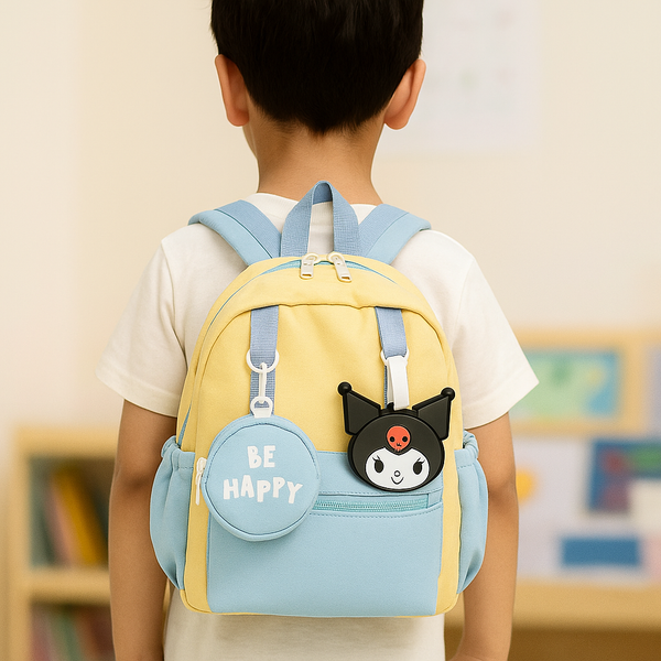 Kids Mini Backpack Be Happy Blue - Sunshine