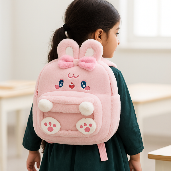 Kids Character Plush Backpack Bag Rabbit Pink - Sunshine