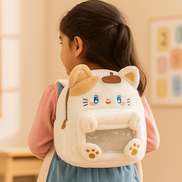 Kids Character Plush Backpack Bag Rabbit White - Sunshine