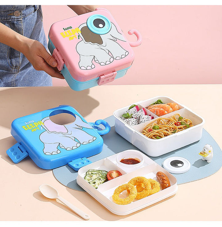 SUNSHINE KIDS SCHOOL LUNCH BOX SUPER ELEPHANT BLUE