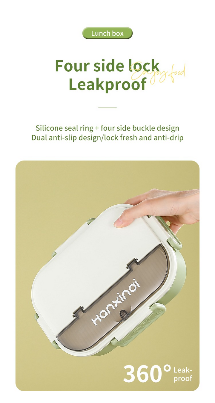 SSUNSHINE KIDS LUNCH BOX WITH SPOON SET PURPLE