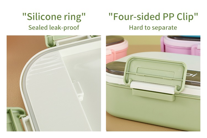 SSUNSHINE KIDS LUNCH BOX WITH SPOON SET PURPLE