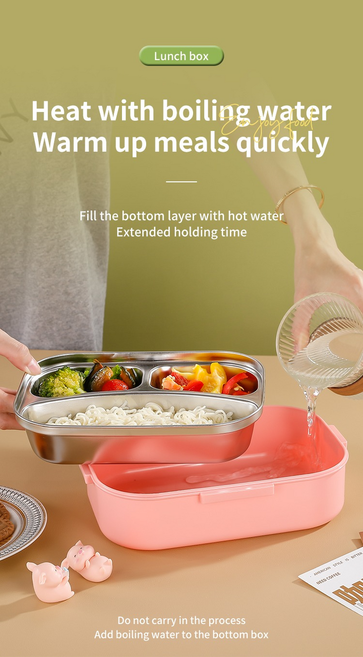 SSUNSHINE KIDS LUNCH BOX WITH SPOON SET PURPLE