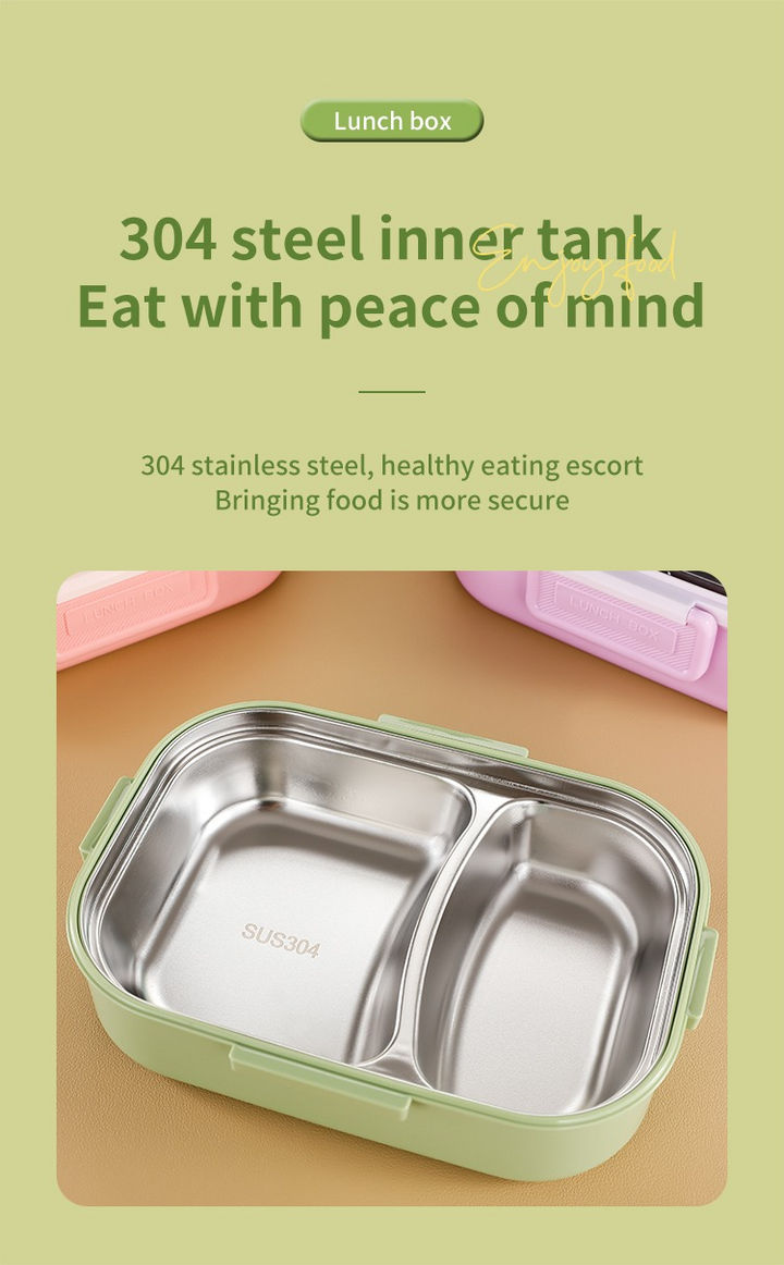 SSUNSHINE KIDS LUNCH BOX WITH SPOON SET PURPLE