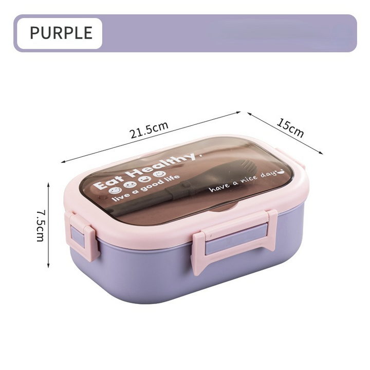 SUNSHINE KIDS STAINLESS STEEL INSULATED LUNCH BOX WITH SPOON PURPLE