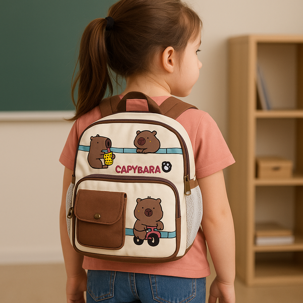 SUNSHINE KIDS MINI SCHOOL BAG CAPYBARA BROWN