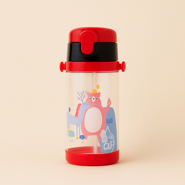 SUNSHINE BABY WATER BOTTLE BEAR RED 600 ML AX-21013