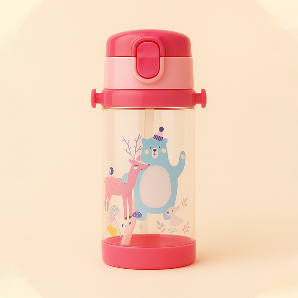 SUNSHINE BABY WATER BOTTLE BEAR PINK 600 ML AX-21013
