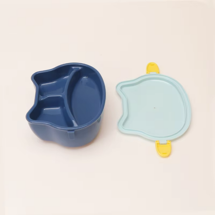 SUNSHINE PLASTIC LUNCHBOX WITH FORK DUCK ORANGE