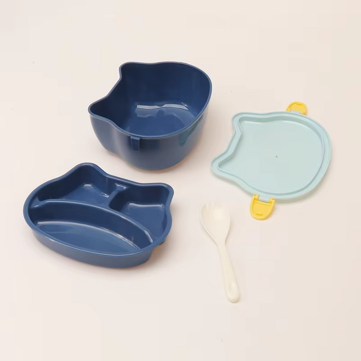 SUNSHINE PLASTIC LUNCHBOX WITH FORK DUCK ORANGE